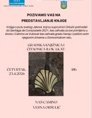 Noć knjige - predstavljanje knjige „Naš Camino” 23. travnja 2026.