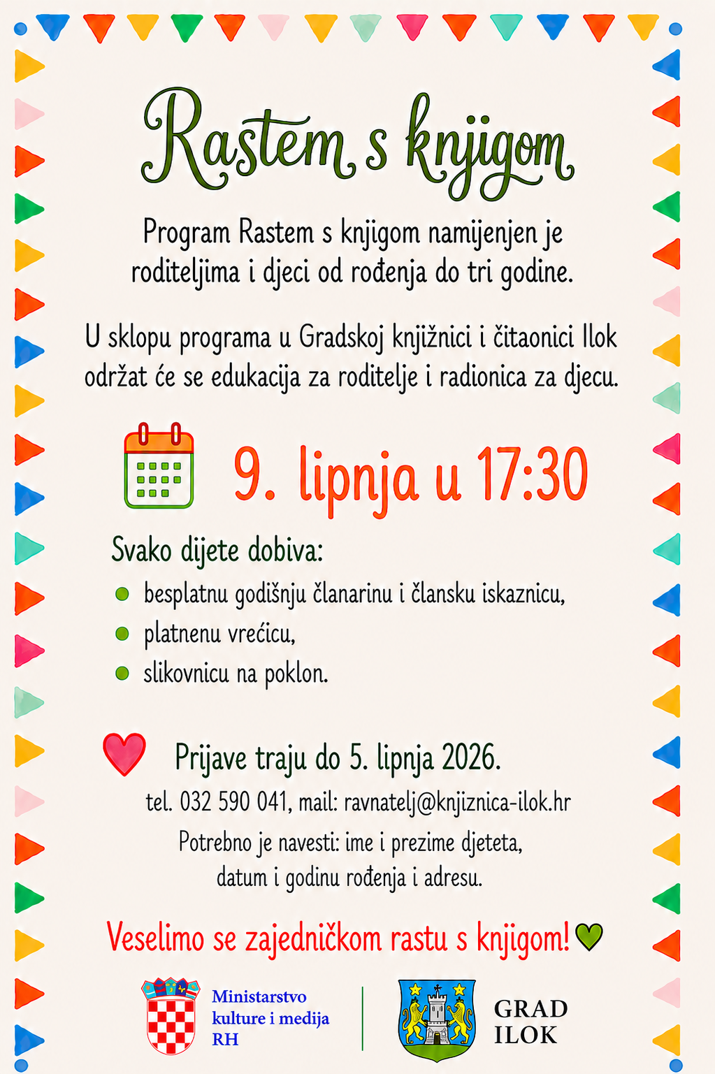 RASTEM S KNJIGOM - novi program za naše najmlađe